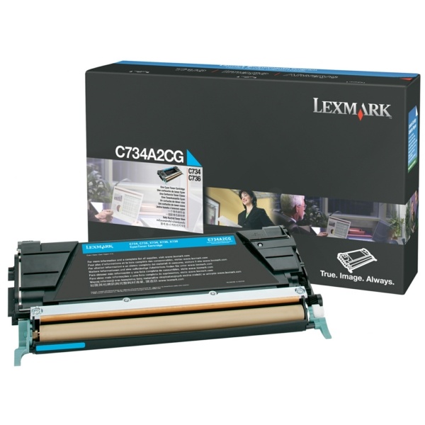 Lexmark C734A1CG Toner-Kit cyan return program, 6.000 Seiten ISO/IEC 19752