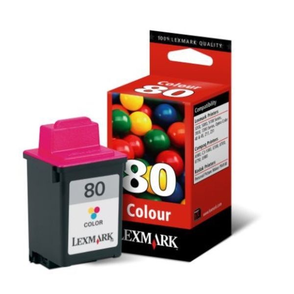 Lexmark 12A1980E/80 Druckkopfpatrone color, 600 Seiten 21ml