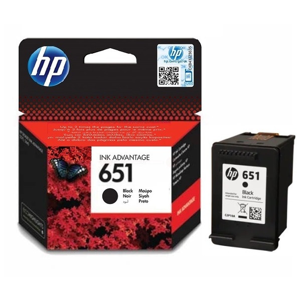 HP C2P10AE/651 Druckkopfpatrone schwarz, 600 Seiten