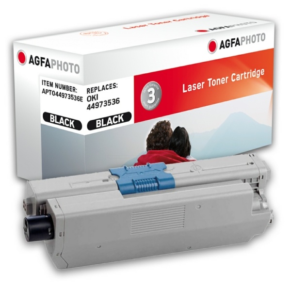 AgfaPhoto APTO44973536E Toner-Kit schwarz, 2.200 Seiten 60 Gramm (ersetzt OKI 44973536)