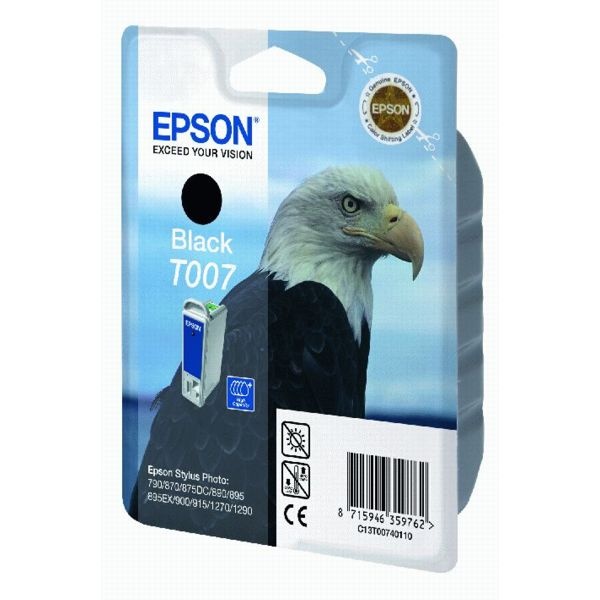 Epson C13T00740110/T007 Tintenpatrone schwarz, 540 Seiten ISO/IEC 24711 16ml