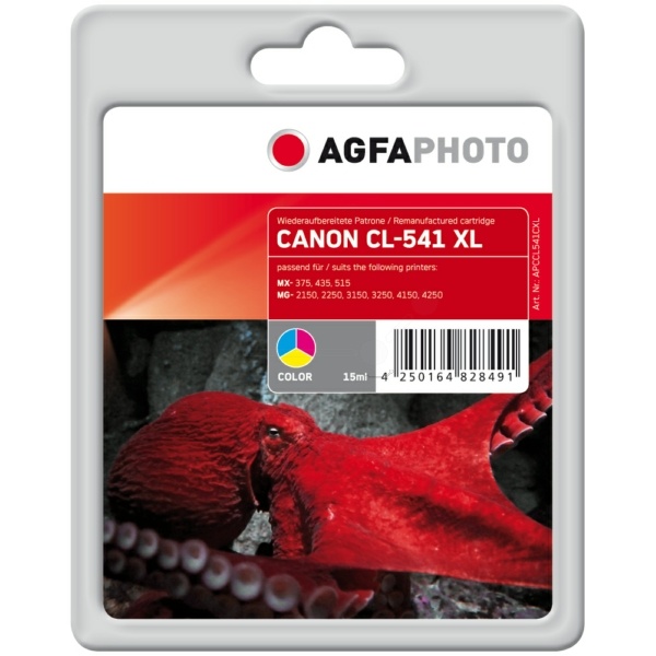 AgfaPhoto APCCL541CXL Druckkopfpatrone color, 552 Seiten 15ml (ersetzt Canon CL-541)