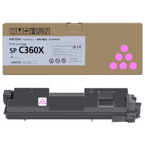 Ricoh 408252/SPC360X Toner-Kit magenta extra High-Capacity, 9.000 Seiten ISO/IEC 19752