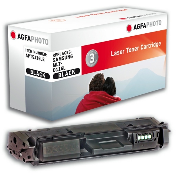 AgfaPhoto APTS116LE Toner-Kit, 3.000 Seiten 110 Gramm (ersetzt Samsung 116L)