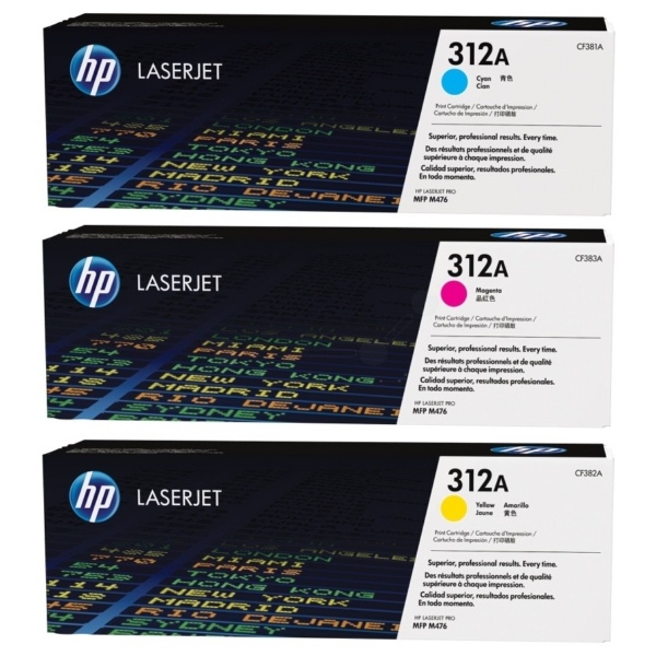 HP CF440AM/312A Tonerkartusche MultiPack cyan magenta gelb, 3x2.700 Seiten ISO/IEC 19798 VE=3