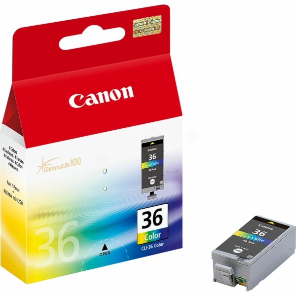 Canon 1511B001/CLI-36 Tintenpatrone color, 249 Seiten ISO/IEC 24711 12ml