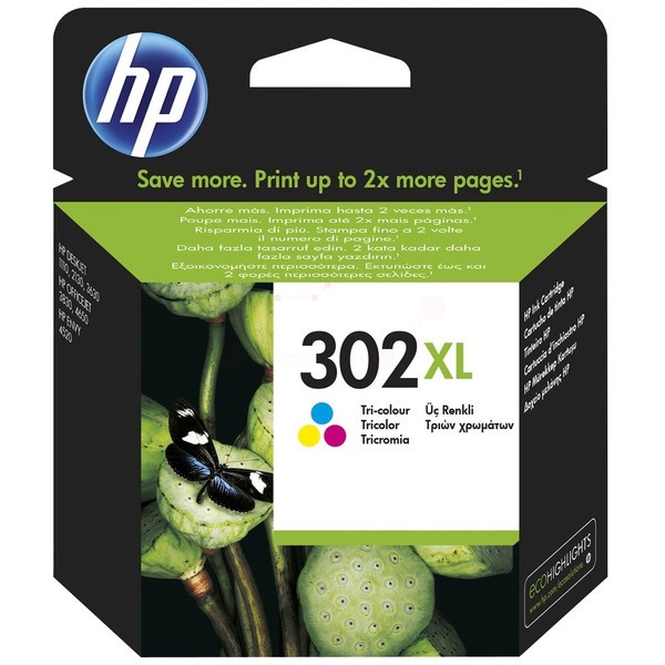 HP F6U67AE/302XL Druckkopfpatrone color High-Capacity, 300 Seiten ISO/IEC 24711 8ml