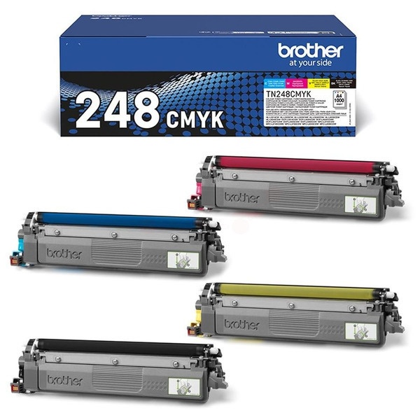 Brother TN-248CMYK Toner MultiPack Bk,C,M,Y, 4x1.000 Seiten ISO/IEC 19752 VE=4