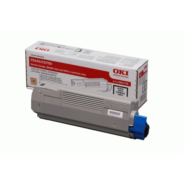 OKI 43865708 Toner schwarz, 8.000 Seiten/5%