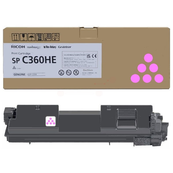 Ricoh 408186/SPC360HE Toner-Kit magenta High-Capacity, 5.000 Seiten ISO/IEC 19752