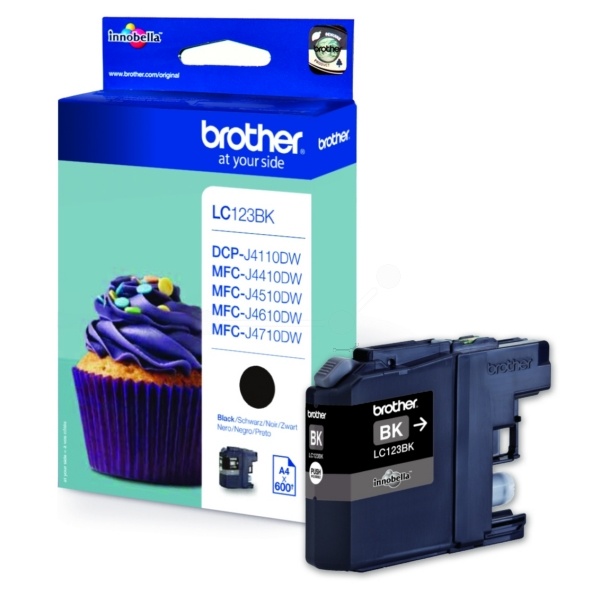 Brother LC-123BK Tintenpatrone schwarz, 600 Seiten ISO/IEC 24711 11ml