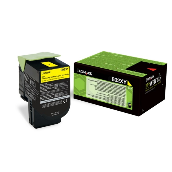 Lexmark 80C2XY0/802XY Toner-Kit gelb extra High-Capacity return program, 4.000 Seiten ISO/IEC 19798