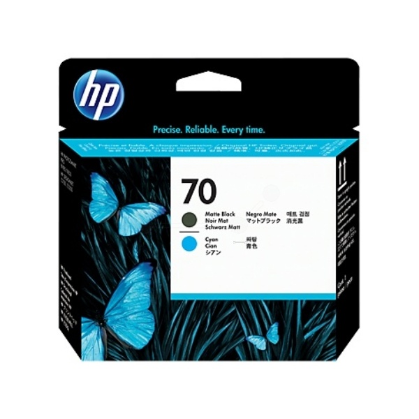 HP C9404A/70 Druckkopf schwarz matt + cyan 130ml