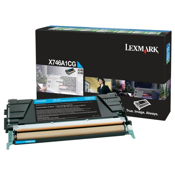 Lexmark X746A1CG Tonerkartusche cyan return program, 7.000 Seiten ISO/IEC 19798