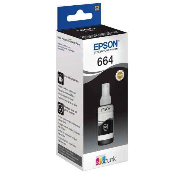 Epson C13T664140/664 Tintenflasche schwarz, 4.000 Seiten 70ml