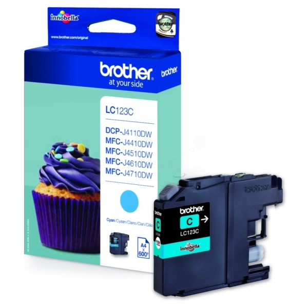 Brother LC-123C Tintenpatrone cyan, 600 Seiten ISO/IEC 24711 5,9ml