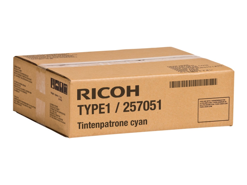 Ricoh 257051/TYPE 1 Tintenpatrone cyan Reinigung