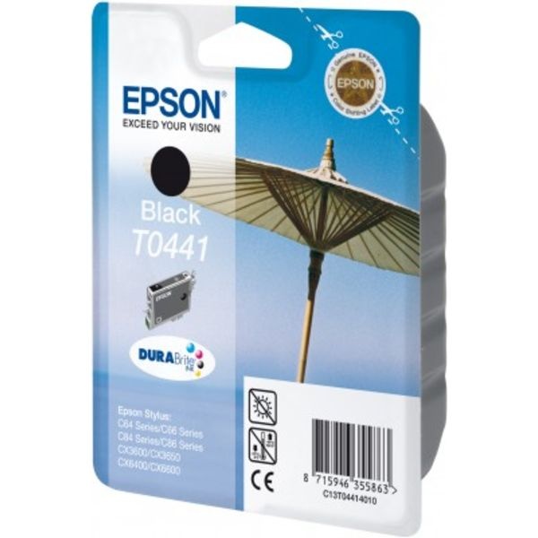 Epson C13T04414010/T0441 Tintenpatrone schwarz, 600 Seiten/3.5% 13ml