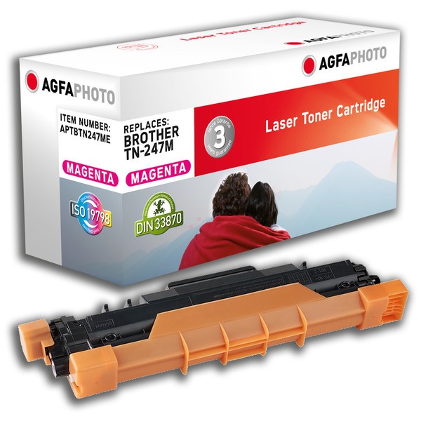 AgfaPhoto APTBTN247ME Toner-Kit magenta, 2.300 Seiten 60 Gramm (ersetzt Brother TN247M)