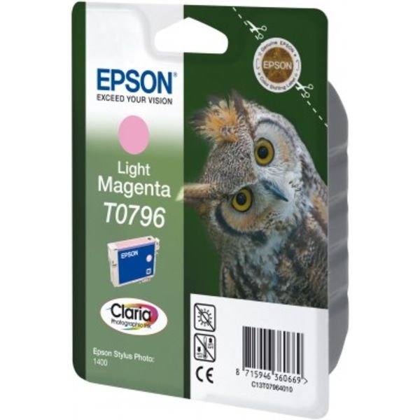 Epson C13T07964010/T0796 Tintenpatrone magenta hell, 975 Seiten ISO/IEC 24711 11ml