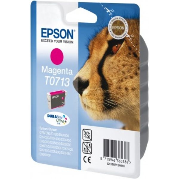 Epson C13T07134011/T0713 Tintenpatrone magenta, 250 Seiten ISO/IEC 24711 5.5ml