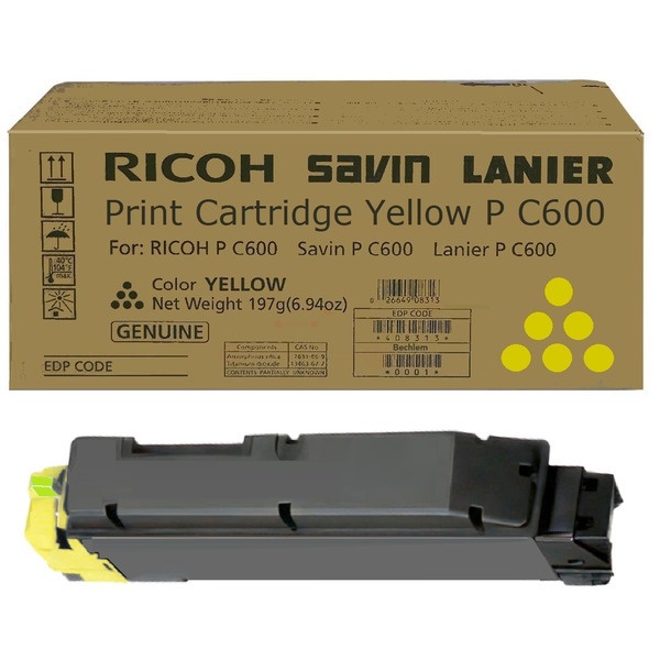 Ricoh 408317/PC600 Toner-Kit gelb, 12.000 Seiten ISO/IEC 19752