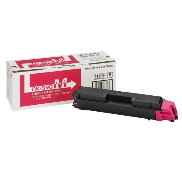 Kyocera 1T02KVBNL0/TK-590M Toner-Kit magenta, 5.000 Seiten ISO/IEC 19798