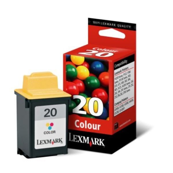 Lexmark 80D2037/20 Druckkopfpatrone color +20 Blatt Fotopapier 10x15cm, 275 Seiten/5%