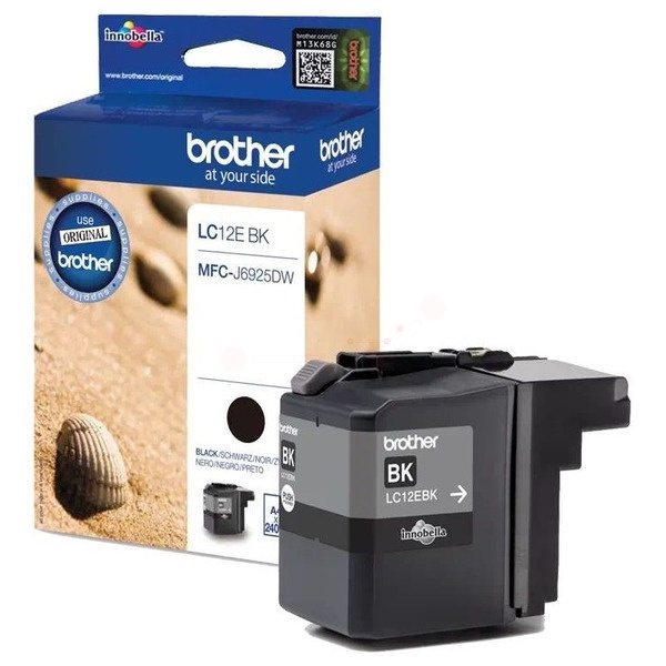 Brother LC-12EBK Tintenpatrone schwarz, 2.400 Seiten ISO/IEC 24711