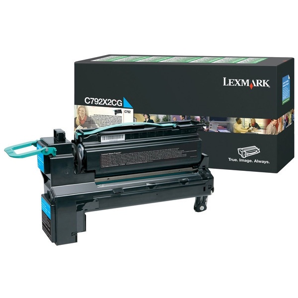 Lexmark C792X2CG Tonerkartusche cyan extra High-Capacity, 20.000 Seiten/5%