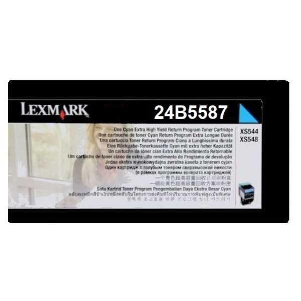 Lexmark 24B5587 Tonerkartusche cyan return program, 3.000 Seiten