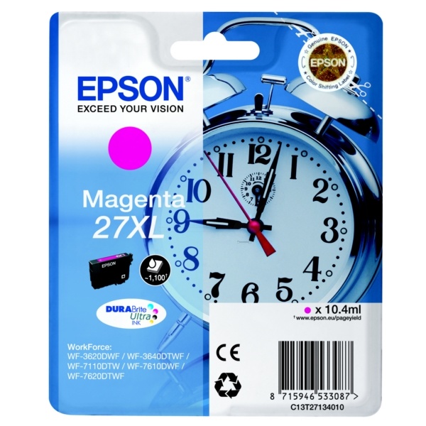 Epson C13T27134010/27XL Tintenpatrone magenta High-Capacity, 1.100 Seiten 10.4ml