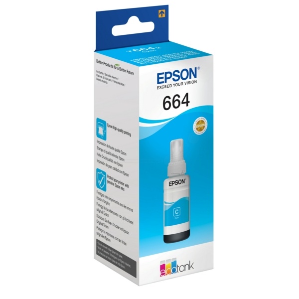 Epson C13T664240/664 Tintenflasche cyan, 6.500 Seiten 70ml