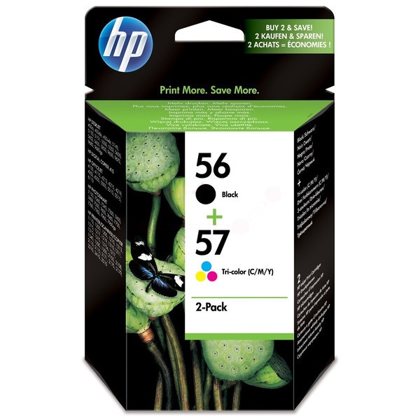 HP SA342AE/56+57 Druckkopfpatrone Multipack schwarz + color, 2x510 Seiten 520 pg + 500 pg VE=2