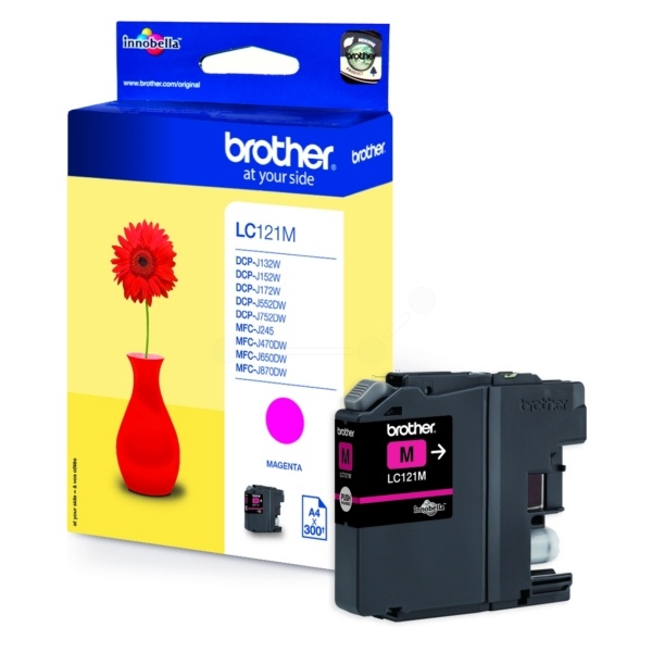 Brother LC-121M Tintenpatrone magenta, 300 Seiten ISO/IEC 24711 3.9ml