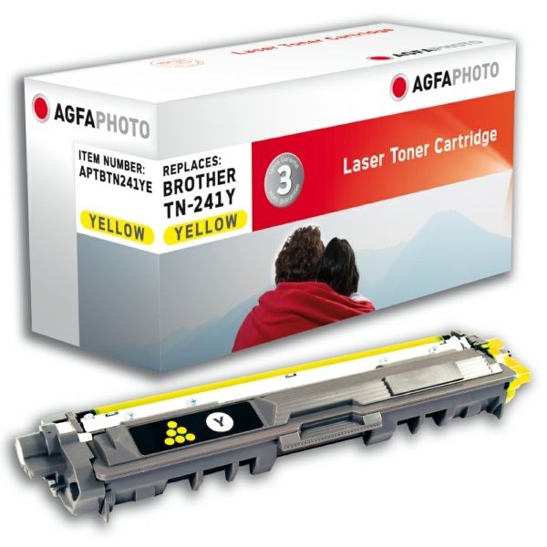 AgfaPhoto APTBTN241YE Toner-Kit gelb, 1.400 Seiten 43 Gramm (ersetzt Brother TN241Y)