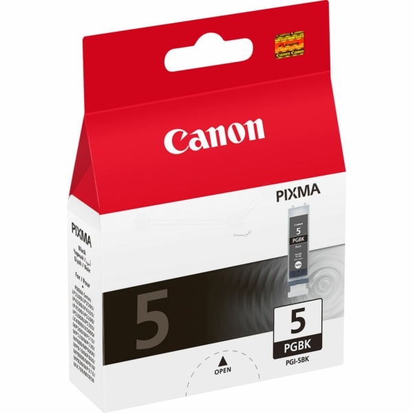 Canon 0628B001/PGI-5BK Tintenpatrone schwarz pigmentiert, 505 Seiten ISO/IEC 24711 26ml