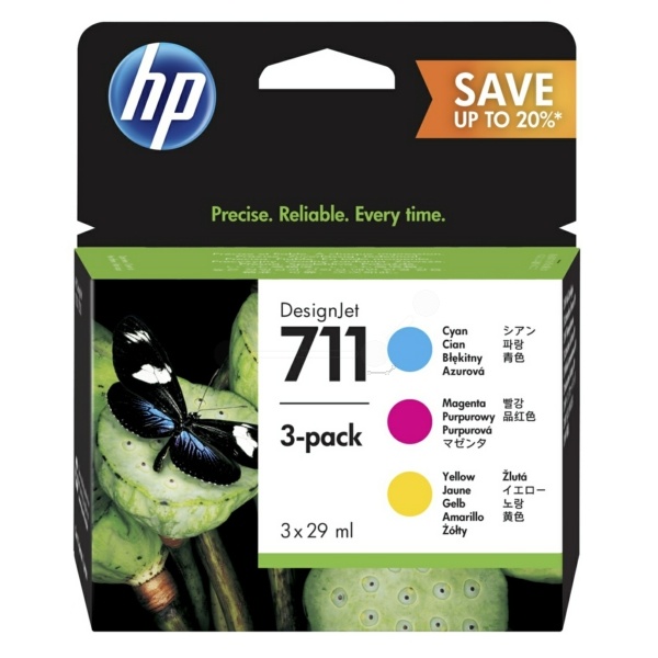 HP P2V32A/711 Tintenpatrone MultiPack C,M,Y 29ml VE=3