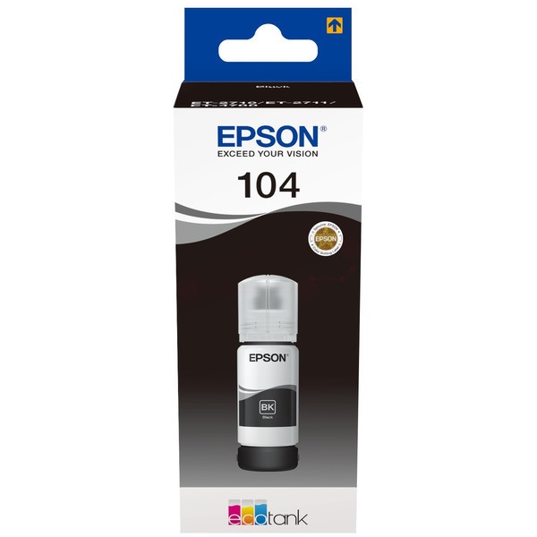 Epson C13T00P140/104 Tintenflasche schwarz, 4.500 Seiten 65ml