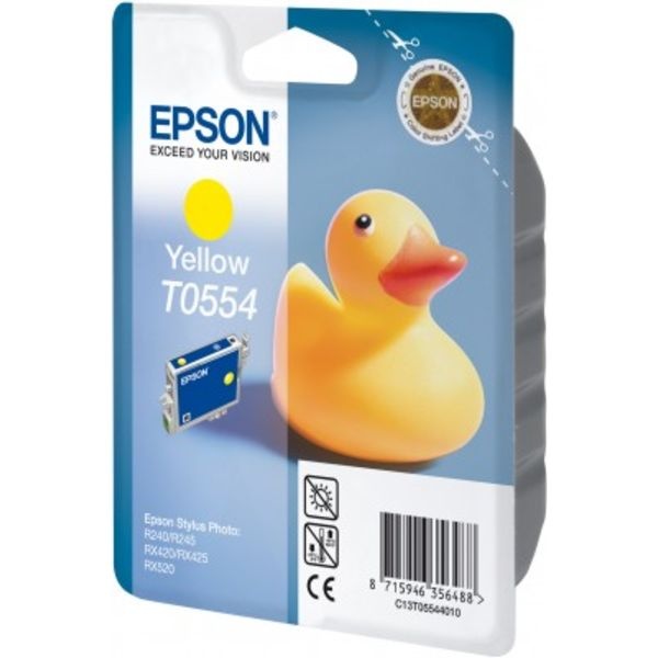 Epson C13T05544010/T0554 Tintenpatrone gelb, 290 Seiten ISO/IEC 24711 8ml