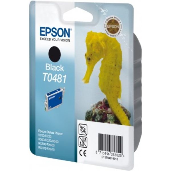 Epson C13T04814010/T0481 Tintenpatrone schwarz, 450 Seiten ISO/IEC 24711 13ml