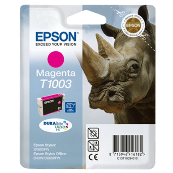 Epson C13T10034010/T1003 Tintenpatrone magenta, 635 Seiten ISO/IEC 24711 11.1ml