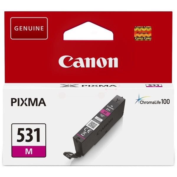 Canon 6120C001/CLI-531M Tintenpatrone magenta, 475 Seiten ISO/IEC 19752 242 Fotos 8.2ml