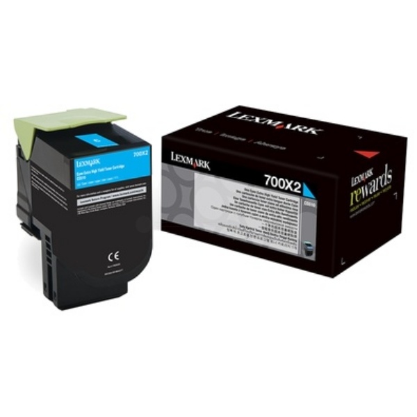 Lexmark 70C0X20/700X2 Toner-Kit cyan, 4.000 Seiten ISO/IEC 19798