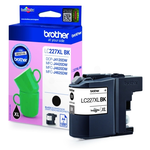 Brother LC-227XLBK Tintenpatrone schwarz, 1.200 Seiten ISO/IEC 24711 25ml