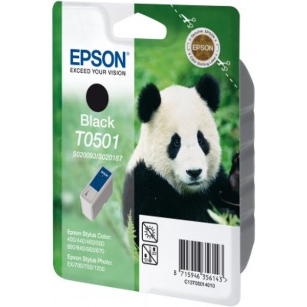 Epson C13T05014010/T0501 Tintenpatrone schwarz, 540 Seiten ISO/IEC 24711 15ml