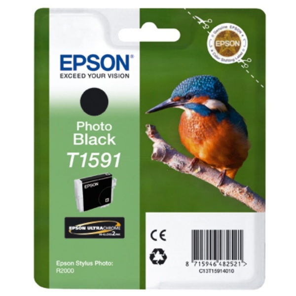 Epson C13T15914010/T1591 Tintenpatrone schwarz foto 17ml