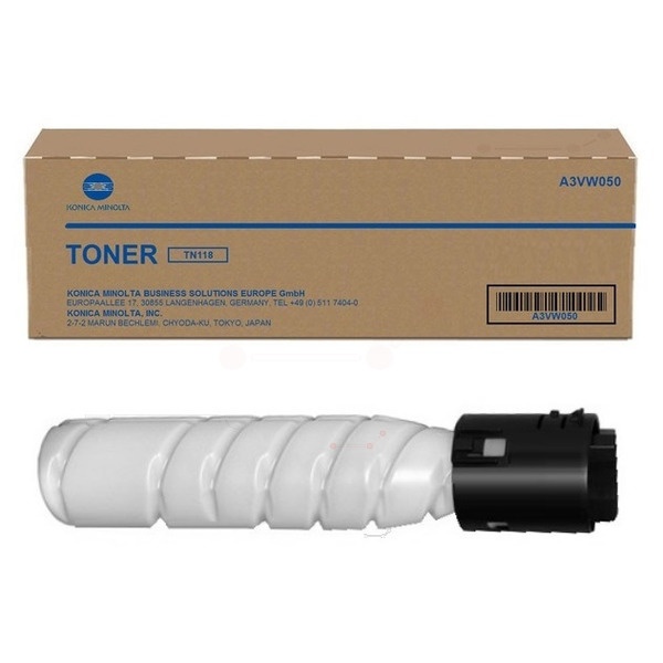 Konica Minolta A3VW050/TN-118 Toner-Kit schwarz, 2x12.000 Seiten/5% VE=2