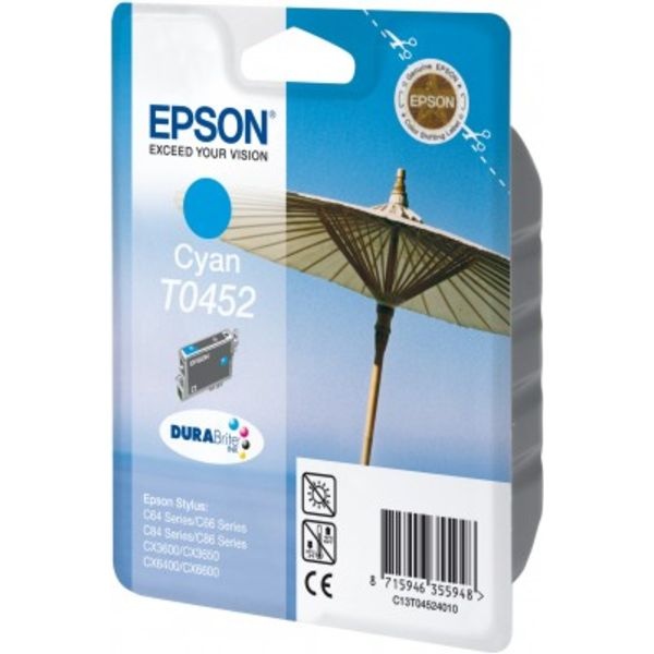 Epson C13T04524010/T0452 Tintenpatrone cyan, 250 Seiten/5% 8ml