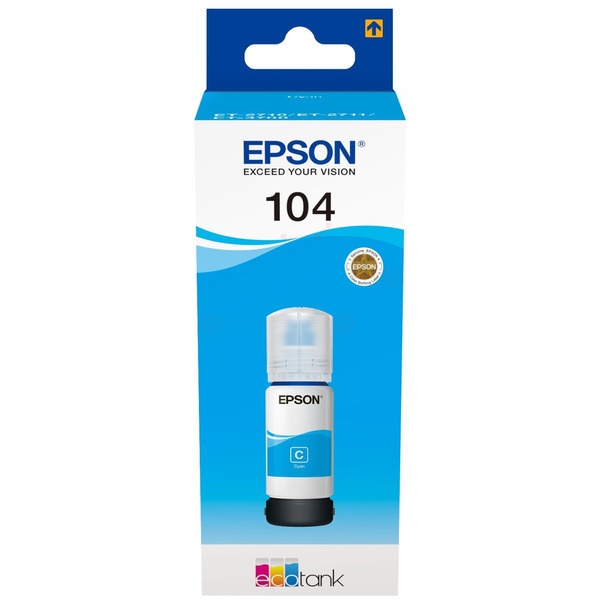 Epson C13T00P240/104 Tintenflasche cyan, 7.500 Seiten 65ml